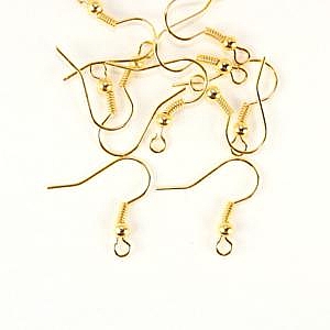 Fish Hook Earwires - Gold Plated